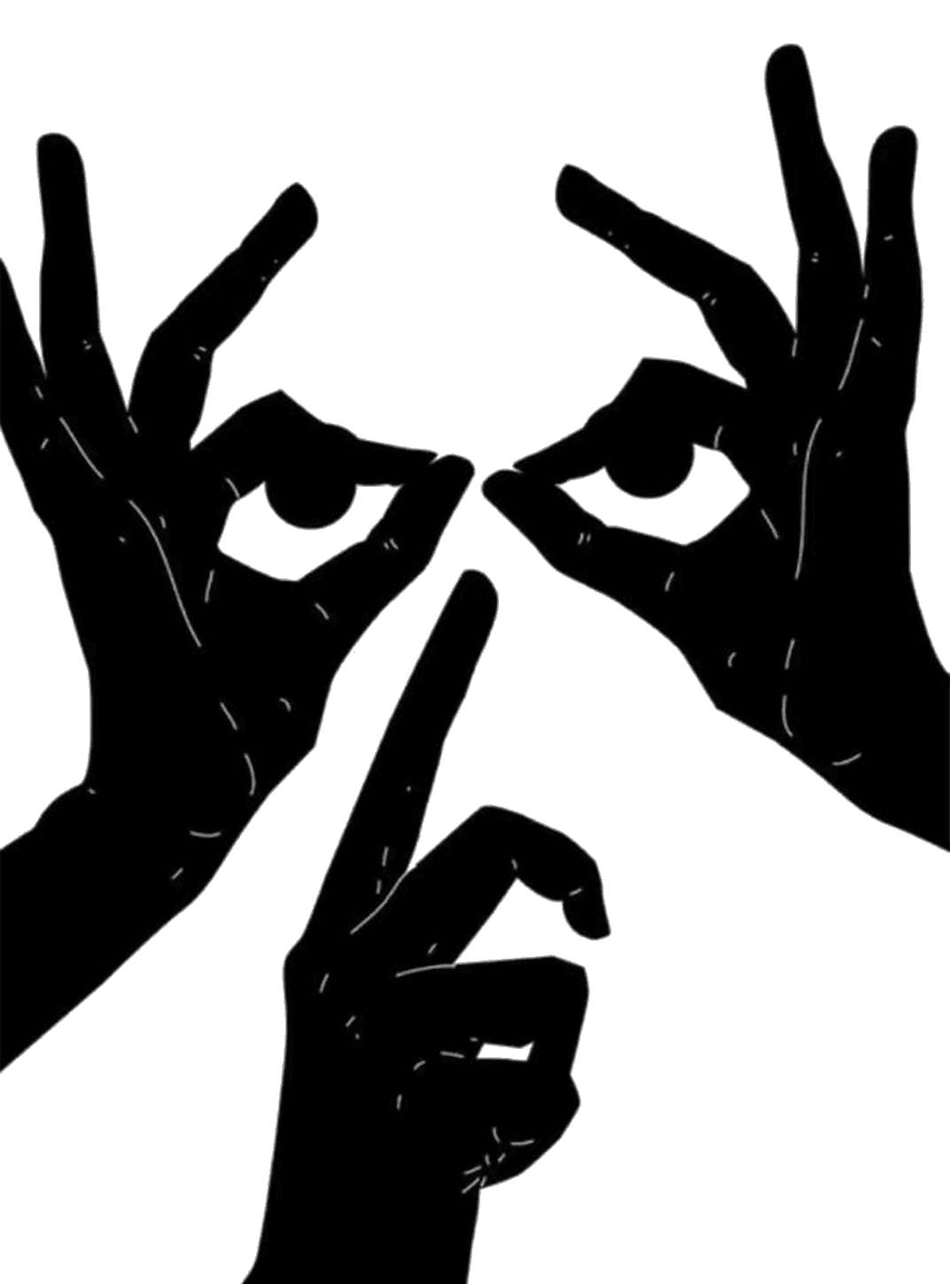 Shh! for Kindle Paperwhite e-reader wallpaper or screensaver featuring hands and gestures and more