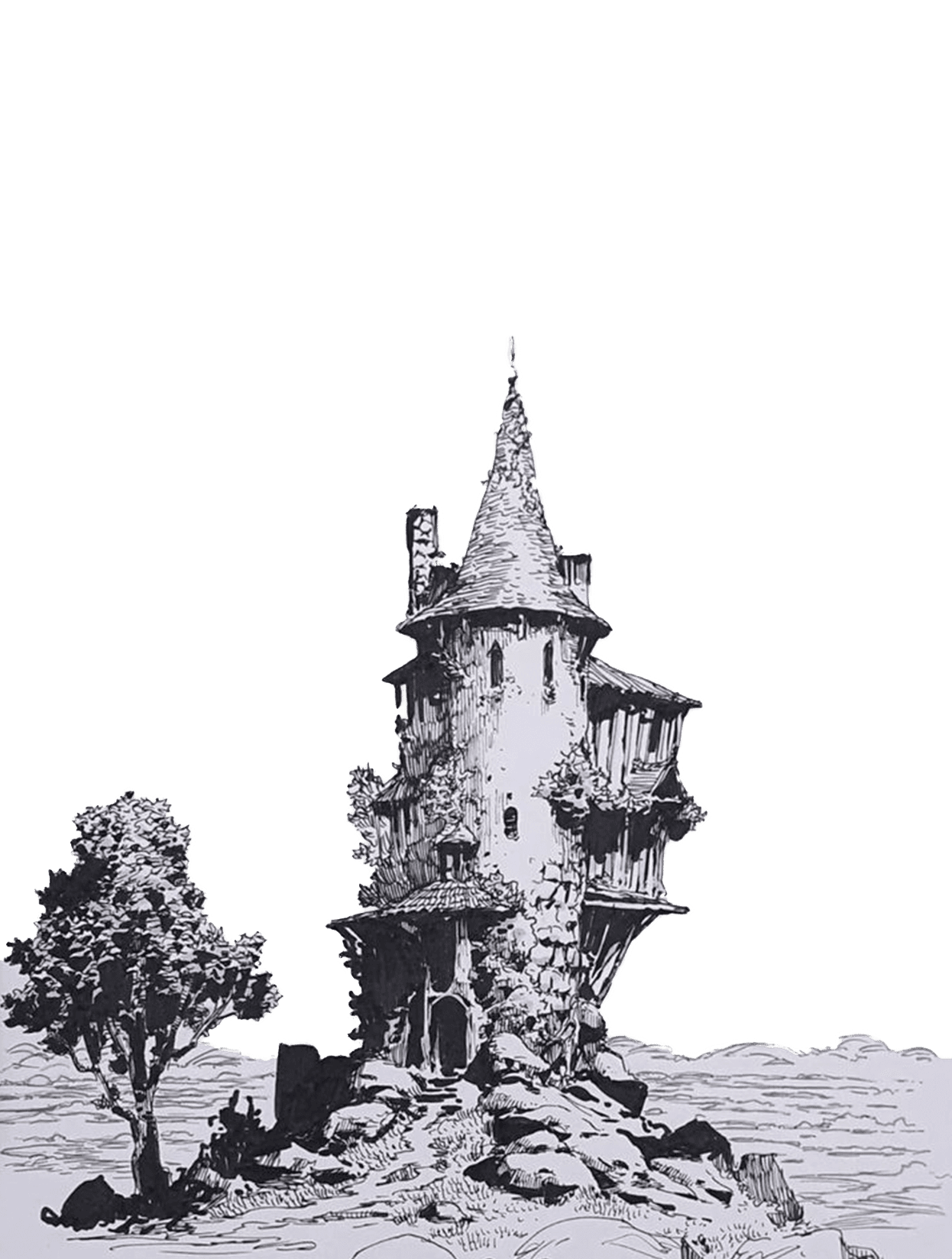 Castle Tower for e-reader e-reader wallpaper or screensaver featuring castle and tree and more