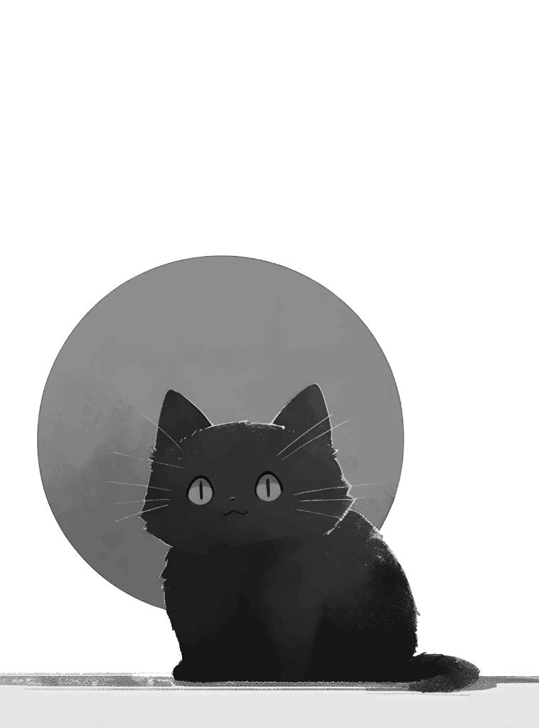 Cat w/ moon backdrop for Kindle Paperwhite e-reader wallpaper or screensaver featuring cat and animal and more