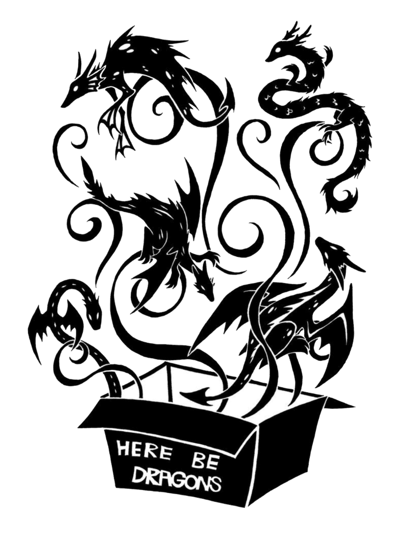 SPC-1762 "Here be Dragons" for Kindle Paperwhite wallpaper featuring dragons and fantasy and more