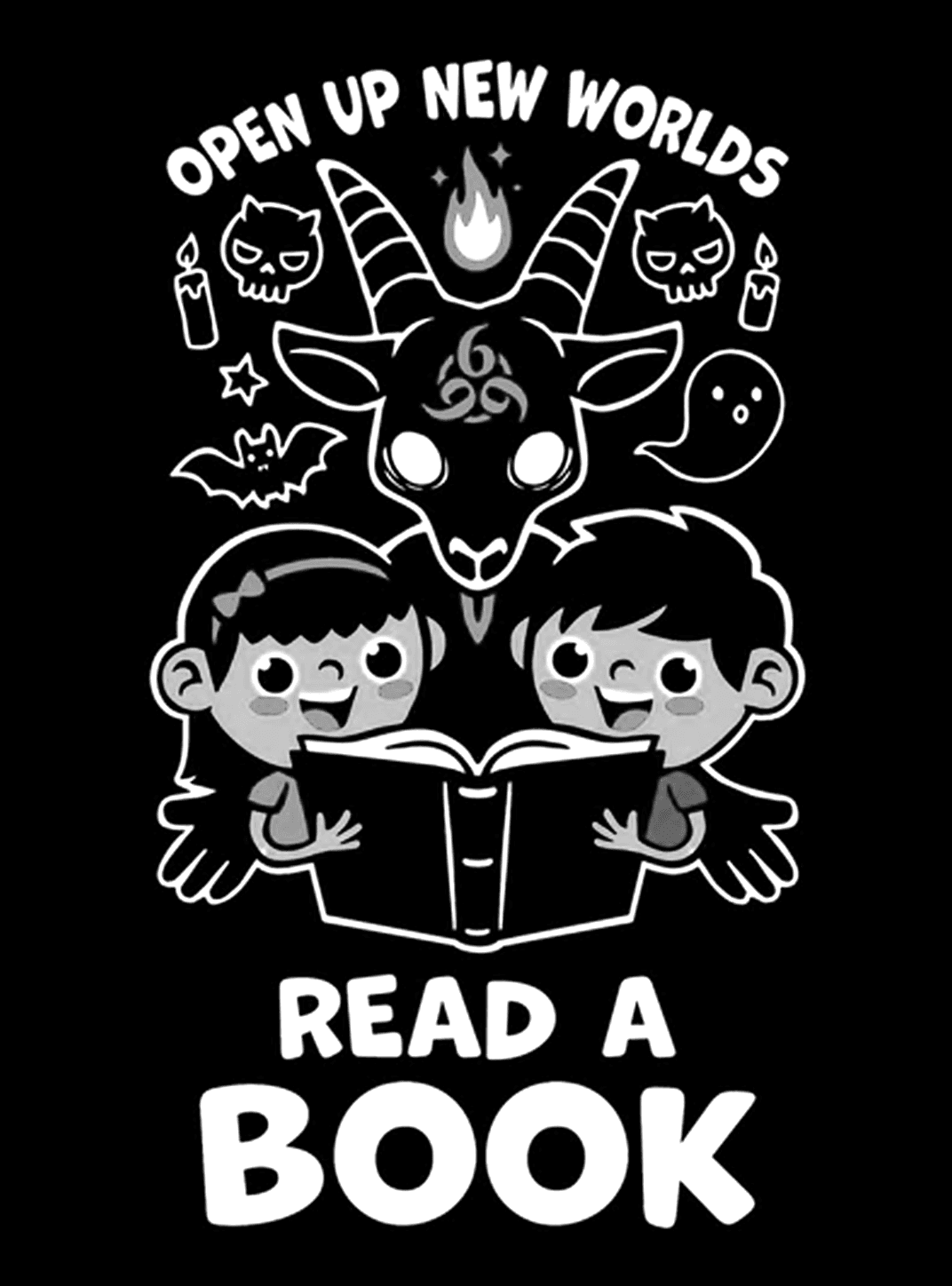 Baphy & Kids for Kindle Paperwhite e-reader wallpaper or screensaver featuring children and goat and more