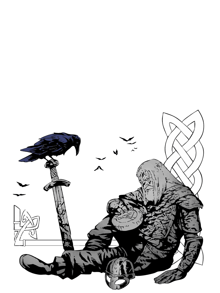 Resting viking for Other e-reader wallpaper or screensaver featuring warrior and sword and more