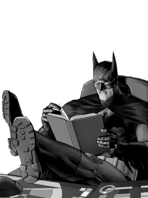 I'm Bookman! for Kindle Paperwhite e-reader wallpaper or screensaver featuring batman and reading and more