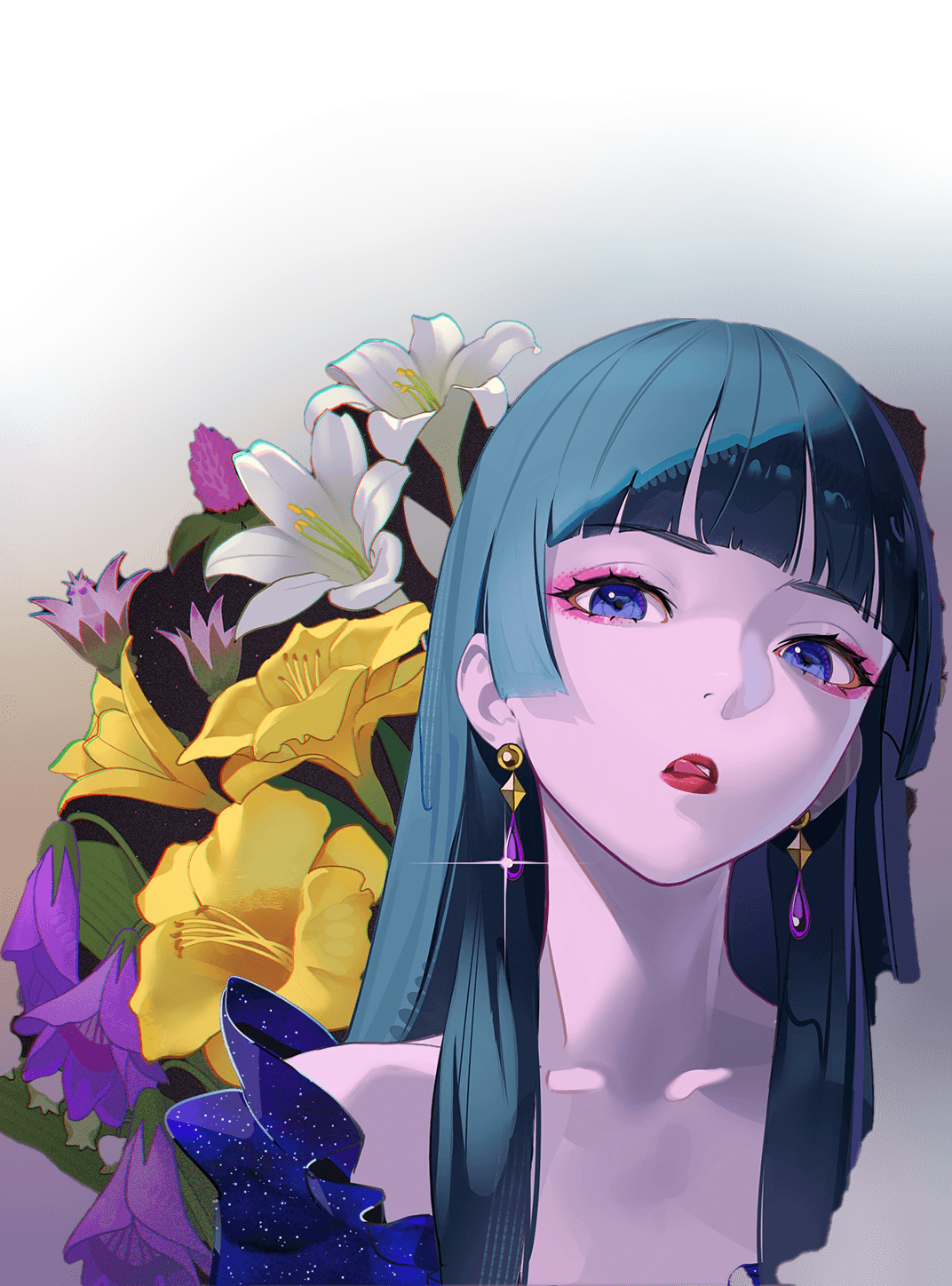 Mao Mao flowers for Kobo Clara e-reader wallpaper or screensaver featuring woman and portrait and more