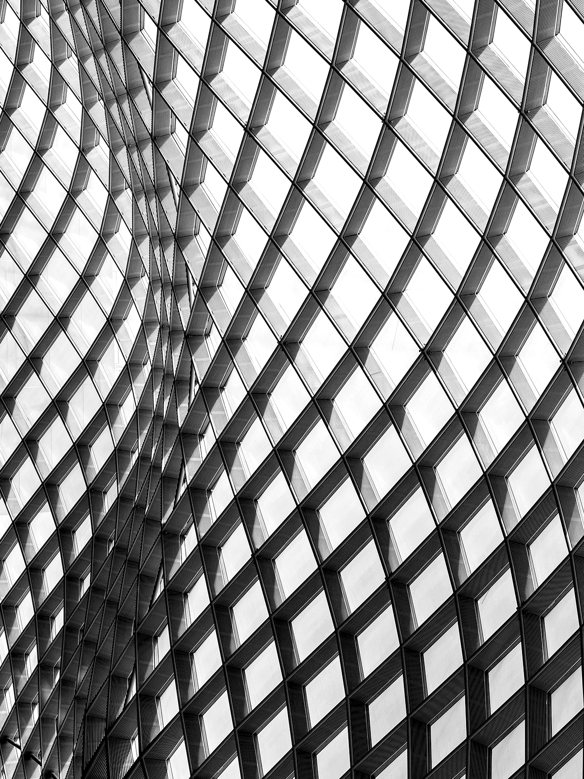 Curved Window Grid for Kindle Paperwhite e-reader wallpaper or screensaver featuring architecture and building facade and more