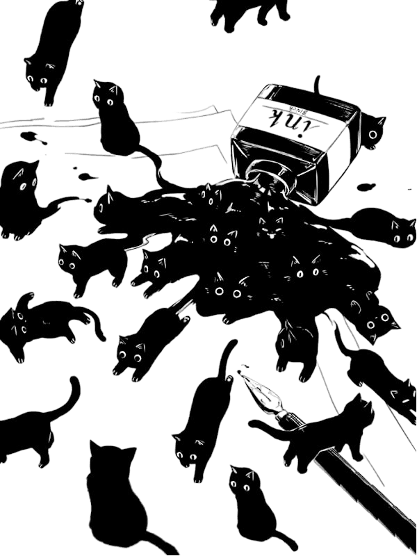 cats ink sam wallpaper for Kindle Paperwhite e-reader wallpaper or screensaver featuring cats and spilled paint and more