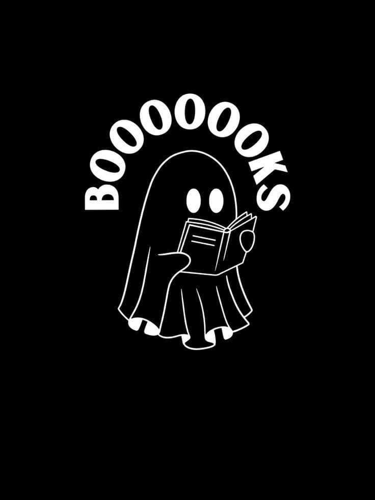 booooooks for Other e-reader wallpaper or screensaver featuring ghost and books and more